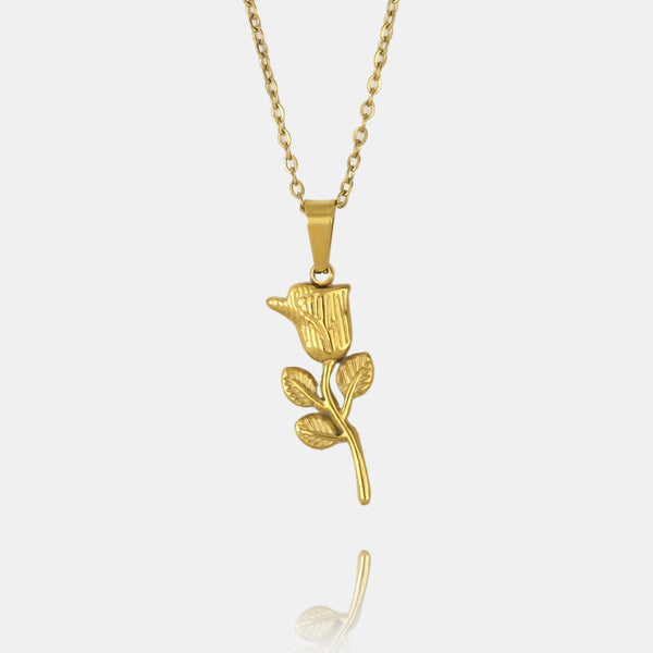 Gold Rose Necklace