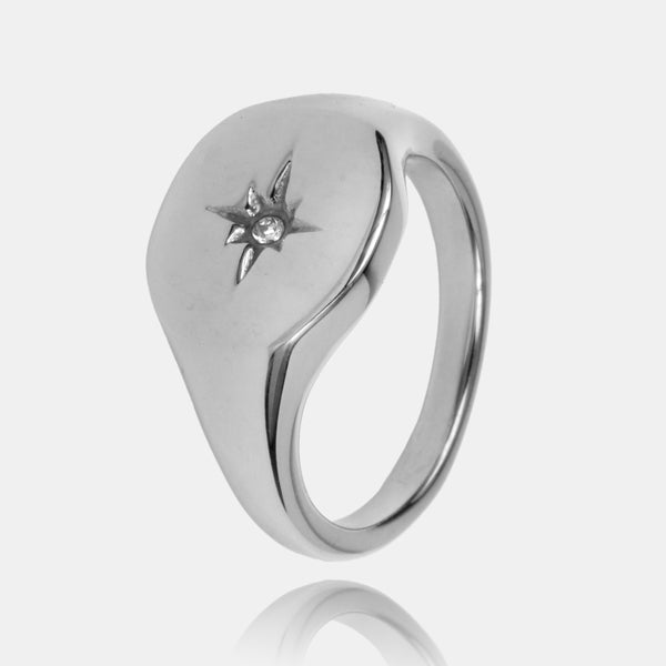 Star Gemstone Signet Ring