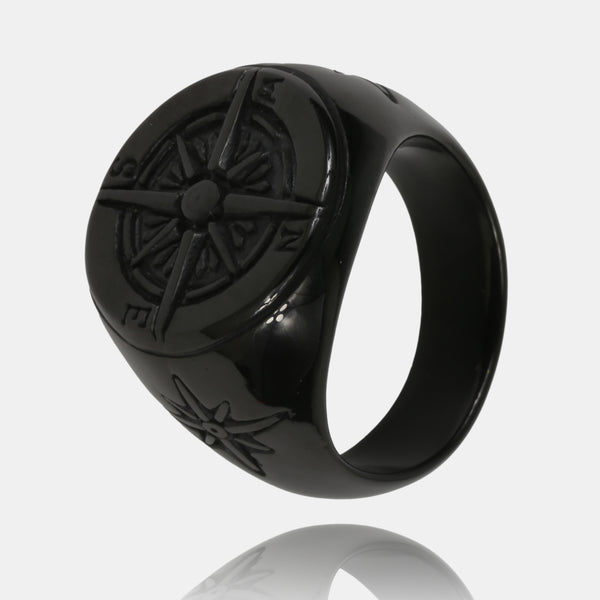 Black Compass Ring