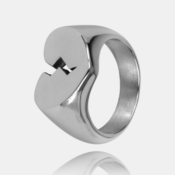 Silver Broken Heart Ring