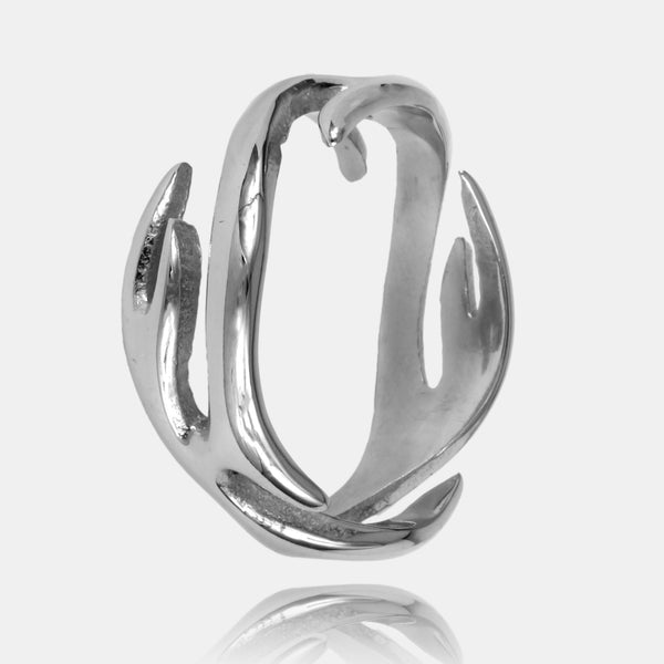 Flame Pattern Silver Ring