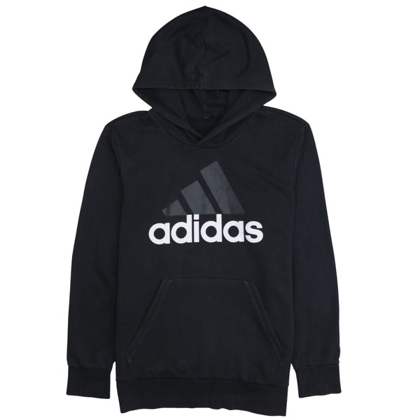 Adidas 90's Spellout Pullover Hoodie Medium  Black
