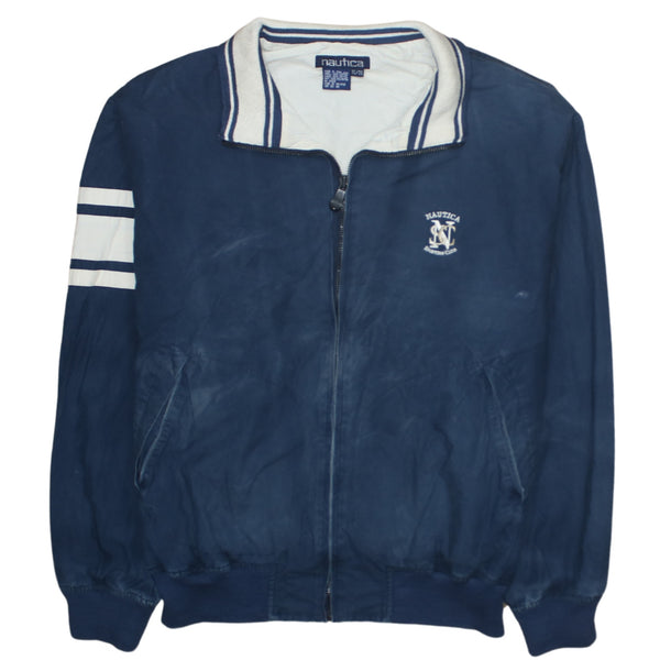 Nautica 90's Lightweight Full Zip Up Windbreaker XLarge Navy Blue