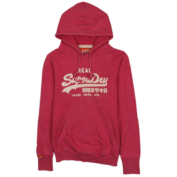 Superdry 90's Spellout Hoodie Large Pink