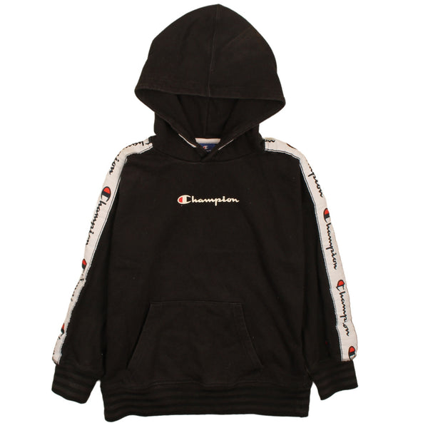 Champion 90's Pullover Spellout Hoodie Medium Black