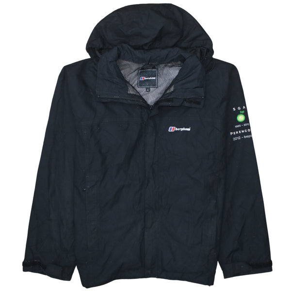 Berghaus 90's Hooded Full Zip Up Windbreaker XLarge Black