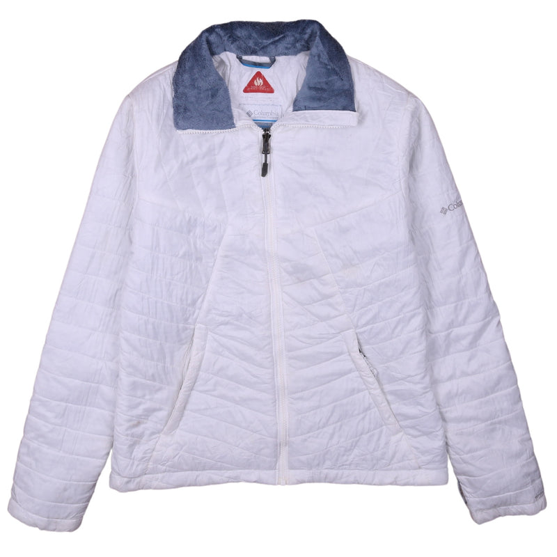 Columbia 90's Lightweight Full Zip Up Puffer Jacket Medium White