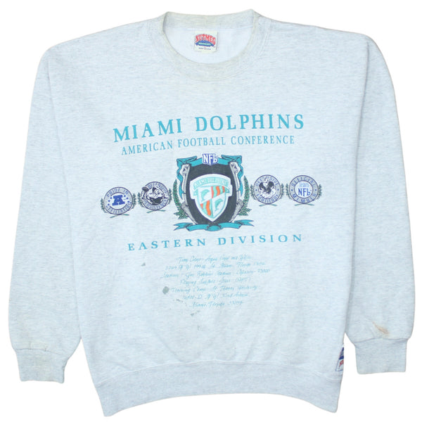 Nutmeg 90's Miami Dolphins Crew Neck Sweatshirt XLarge Beige Cream