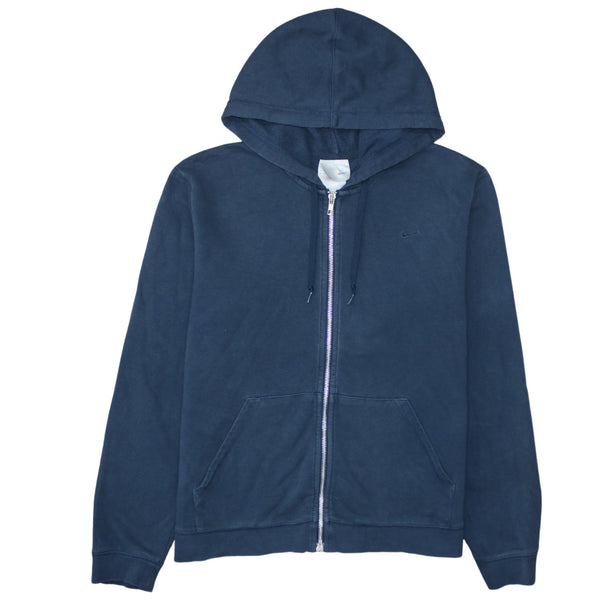 Nike 90's Swoosh Full Zip Up Hoodie Large Navy Blue