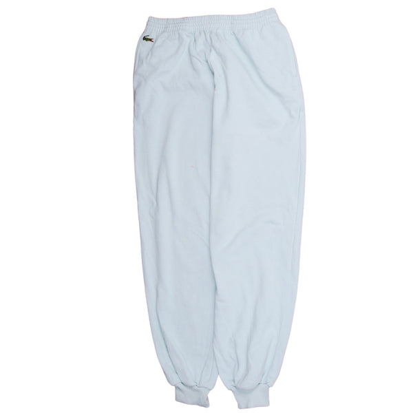 Lacoste 90's Elasticated Waistband Drawstring Joggers / Sweatpants 30 Blue