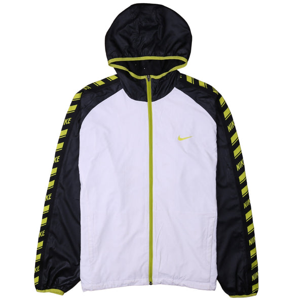 Nike 90's Swoosh Hooded Windbreaker Large White