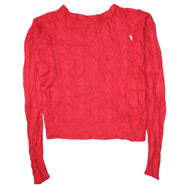 Polo Ralph Lauren 90's Lightweight Crew Neck Sweatshirt Medium  Red