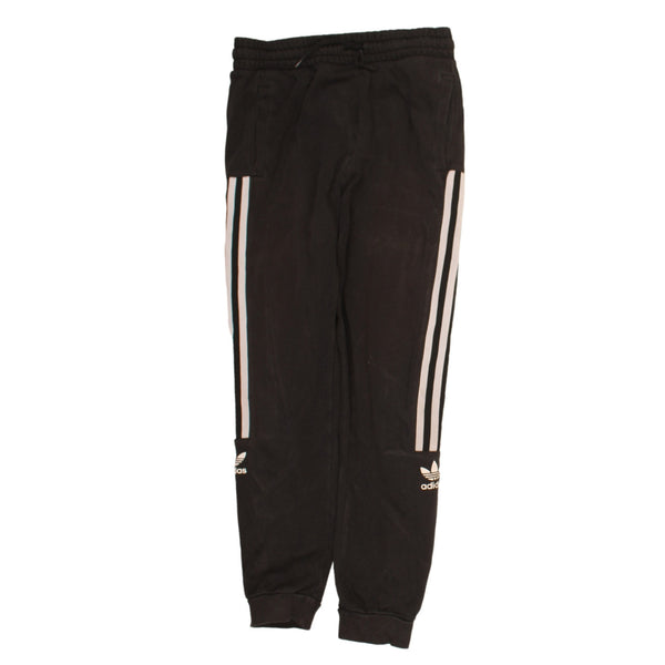 Adidas 90's Elasticated Waistband Drawstrings Joggers / Sweatpants Medium Black