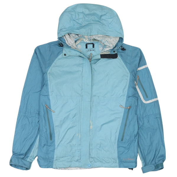 Vintage 90's L.L.Bean Hooded Full Zip Blue Windbreaker Men's Small