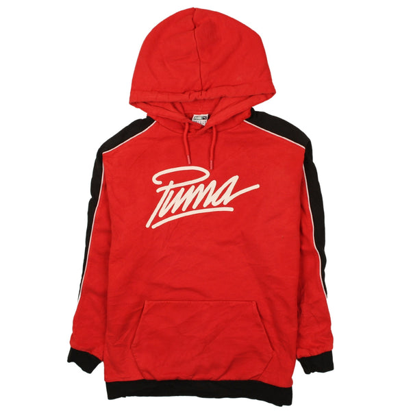 Puma 90's Spellout Sportswear Pullover Hoodie XSmall Red