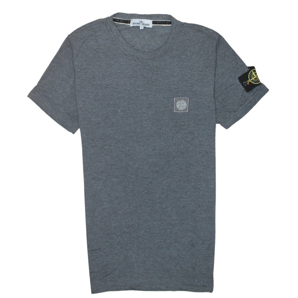 Stone Island Charcoal Grey T Shirt Men’s Small Badge Logo Compass Patch Tee