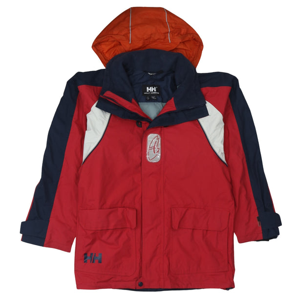 Helly Hansen 90's Hooded Full Zip Up Windbreaker Small Red
