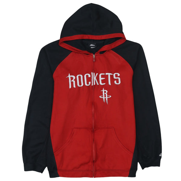 Adidas 90's Rockets Full Zip Up Hoodie Medium  Black