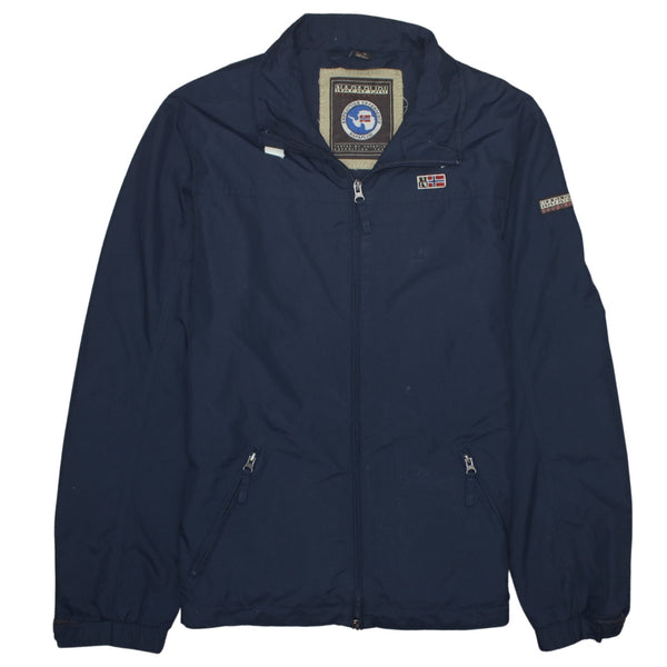 Napapijri 90's Lightweight Full Zip Up Windbreaker Large Navy Blue