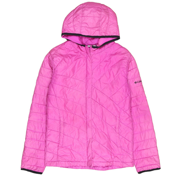 Columbia 90's Hooded Full Zip Up Windbreaker Large Pink