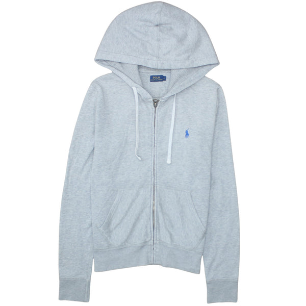 Polo Ralph Lauren 90's Lightweight Full Zip Up Hoodie Large Grey