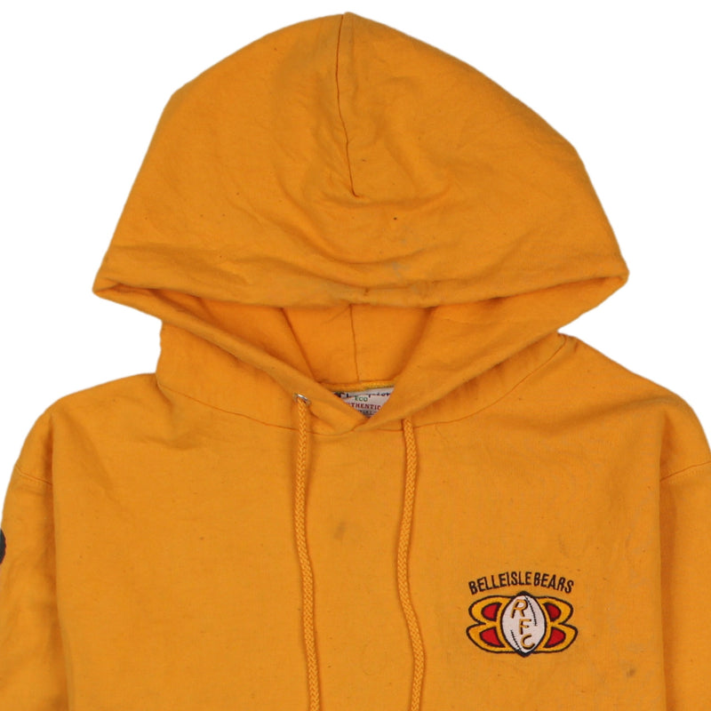 Champion 90's Pullover Hoodie Small Yellow