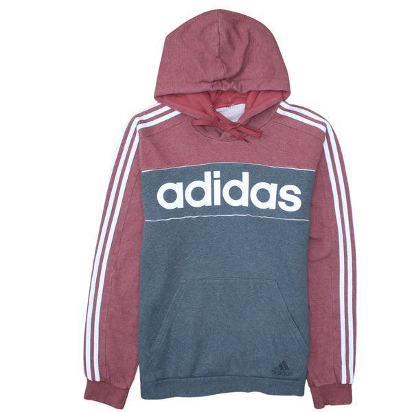 Adidas 90's Spellout Pullover Hoodie Medium  Grey