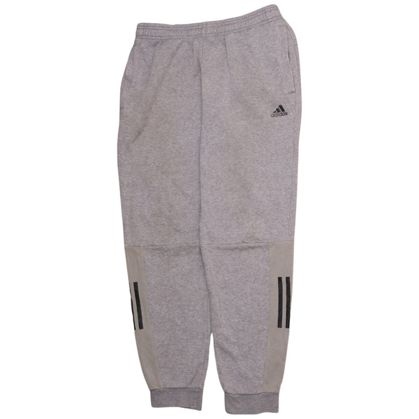 Adidas 90's Elasticated Waistband Drawstrings Joggers / Sweatpants Medium Grey