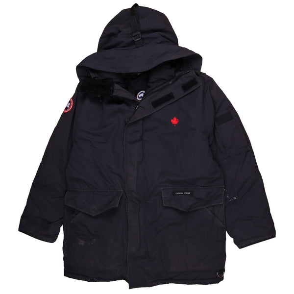 Canada Goose 90's Hooded Full Zip Up Parka Medium Black