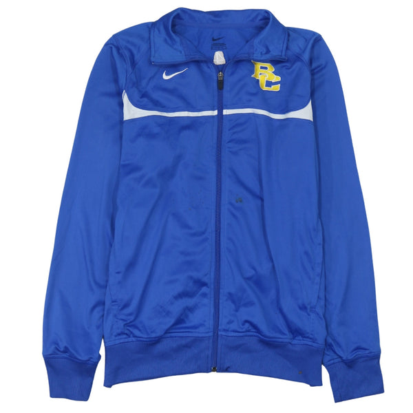 Nike Royal Blue Track Jacket Men's Medium Zip BC Logo Swoosh Embroidered Top