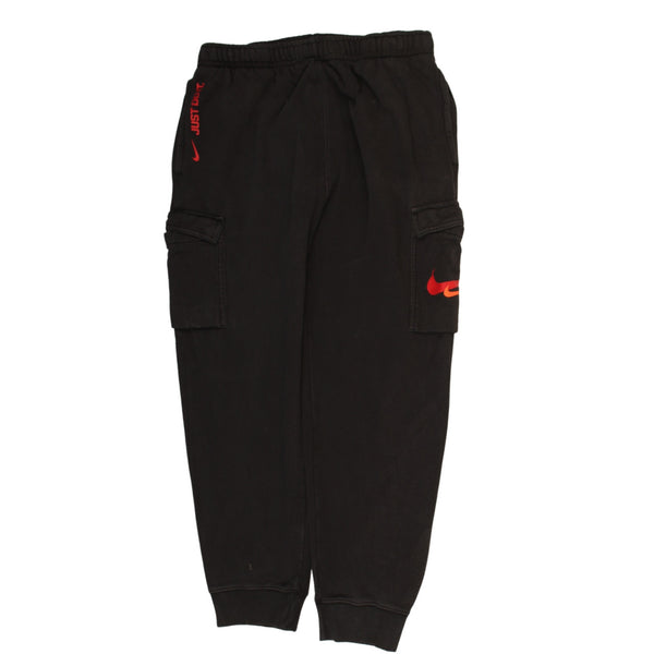 Nike 90's Swoosh Elasticated Waistband Drawstrings Joggers / Sweatpants XLarge Black