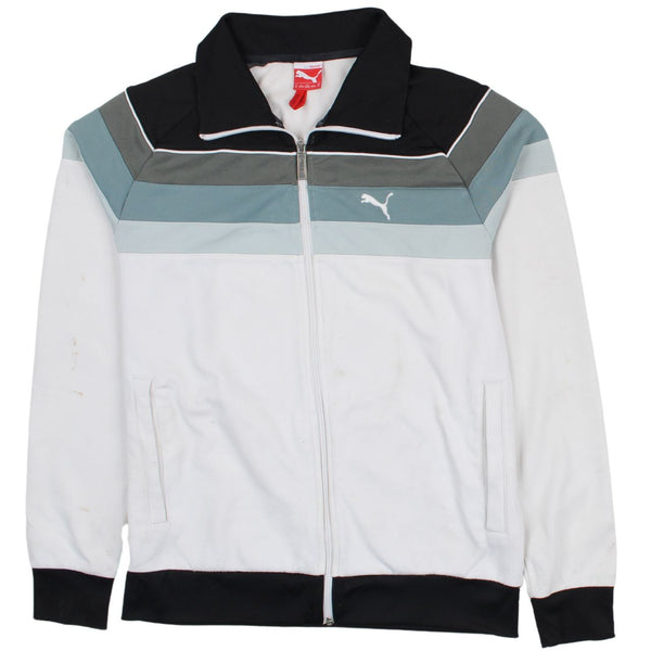 Puma 90's Retro Full Zip Up Sweatshirt Medium White