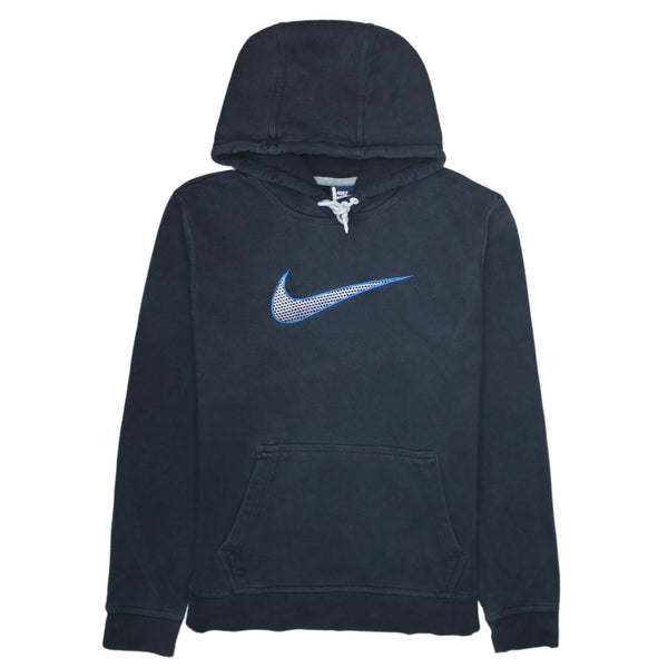 Nike 90's Center Middle Swoosh Pullover Hoodie Medium Black