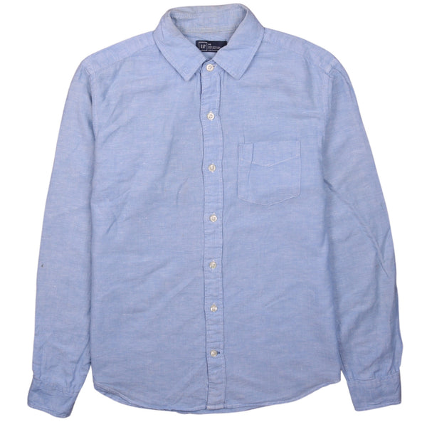 Gap 90's Long Sleeves Button Up Sweatshirt XSmall Blue