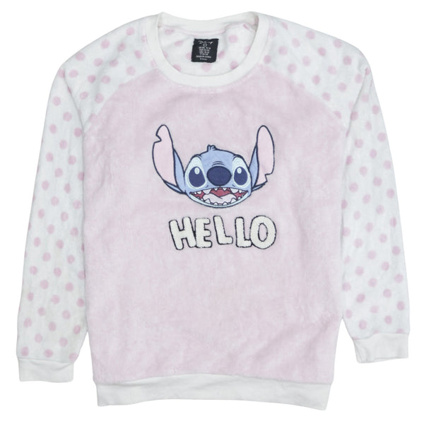 Disney 90's Stitch Crew Neck Sweatshirt Large Pink