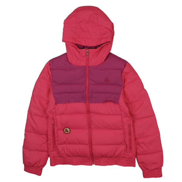 Nike 90's Hooded Full Zip Up Puffer Jacket Small Pink