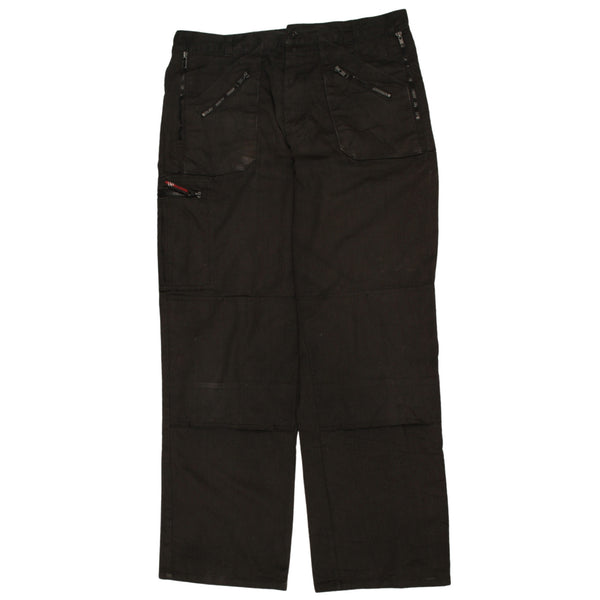 RedHawk 90's Straight Leg Baggy Trousers / Pants 36 Black