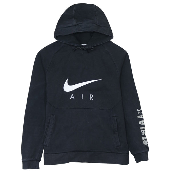 Nike 90's Center Middle Swoosh Pullover Hoodie Medium Black