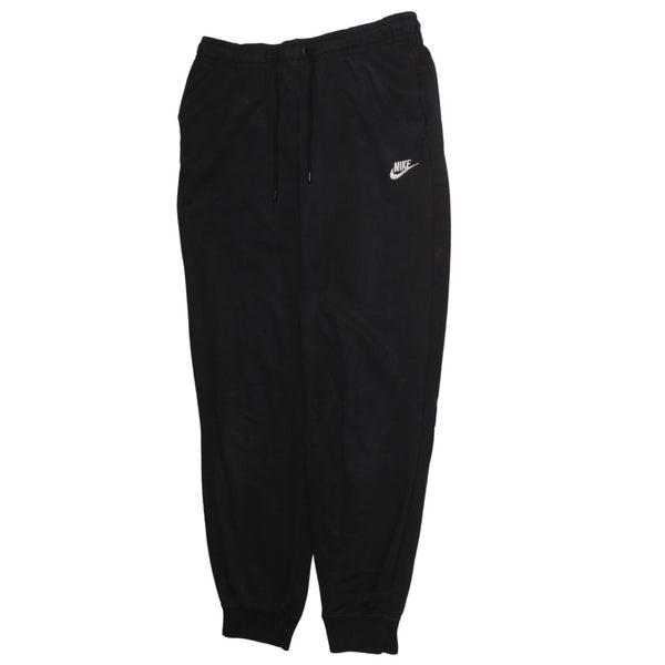 Nike 90's Swoosh Elasticated Waistband Drawstrings Joggers / Sweatpants Medium Black