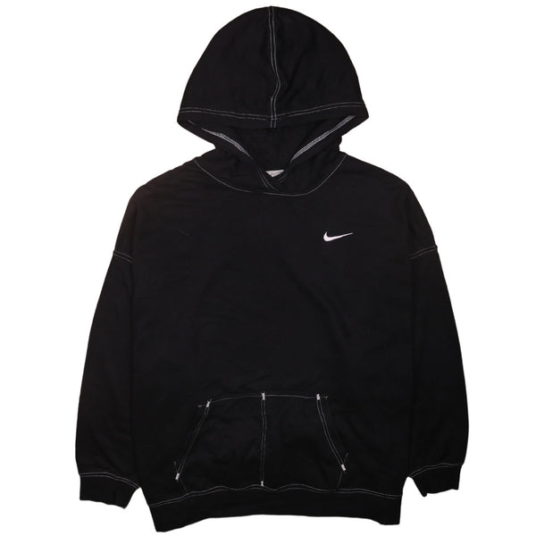 Nike 90's Swoosh Pullover Hoodie Large Black