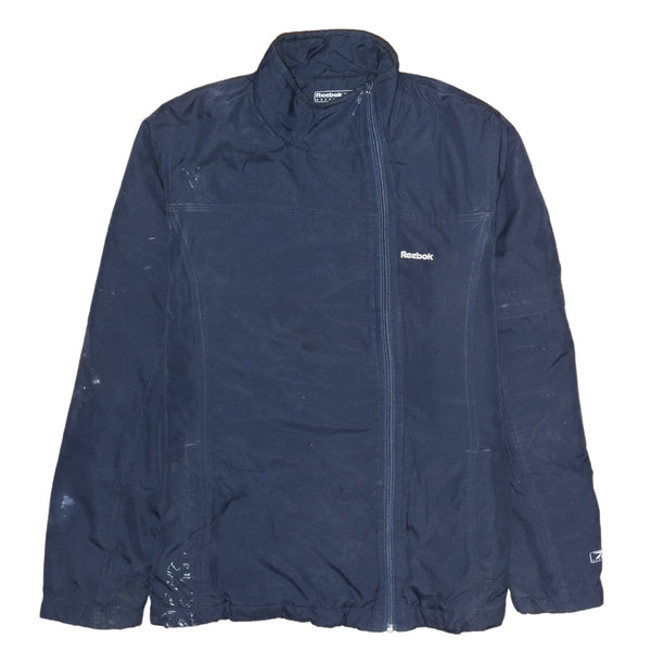 Reebok 90's Lightweight Full Zip Up Windbreaker Medium (missing sizing label) Navy Blue