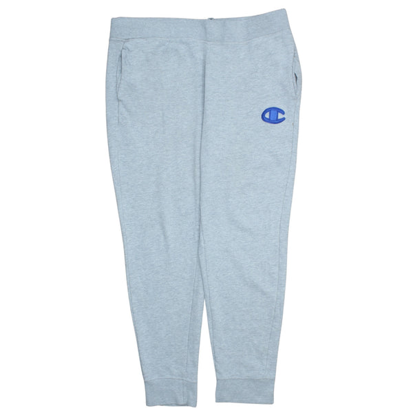 Champion Light Grey Joggers Men’s XLarge Blue Embroidered C Logo Cuffed Sweatpants Loungewear