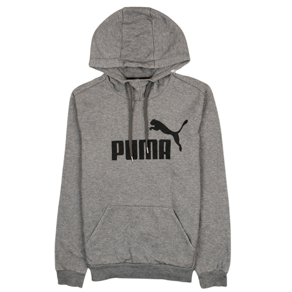 Puma 90's Spellout Pullover Hoodie Small Grey