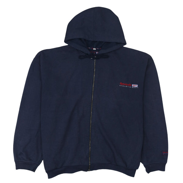 Reebok 90's Lightweight Full Zip Up Hoodie XLarge  Navy Blue