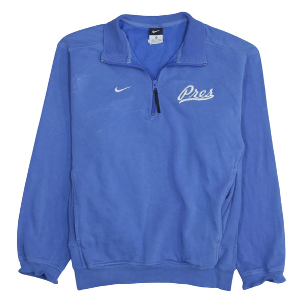 Nike 90's Swoosh Quarter Zip Sweatshirt XSmall Blue