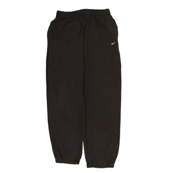 Nike 90's Swoosh Elasticated Waistband Drawstrings Joggers / Sweatpants Medium Black