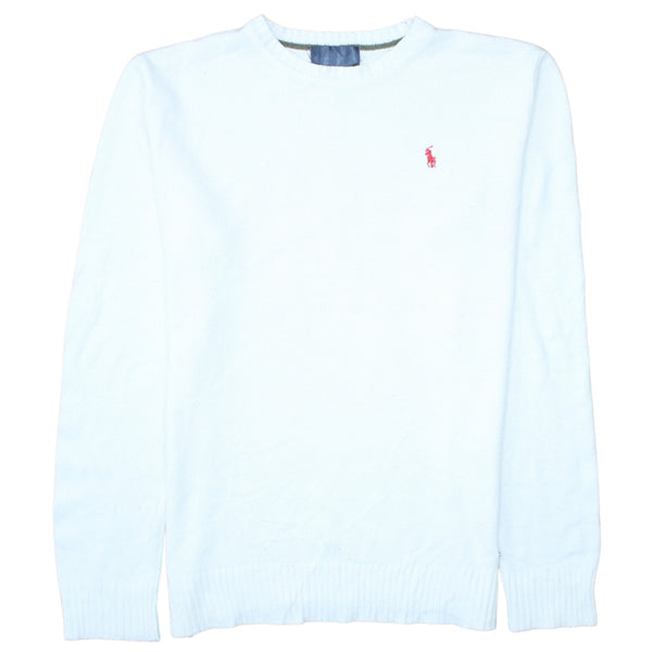 Polo Ralph Lauren 90's Lightweight Crew Neck Sweatshirt Large  White