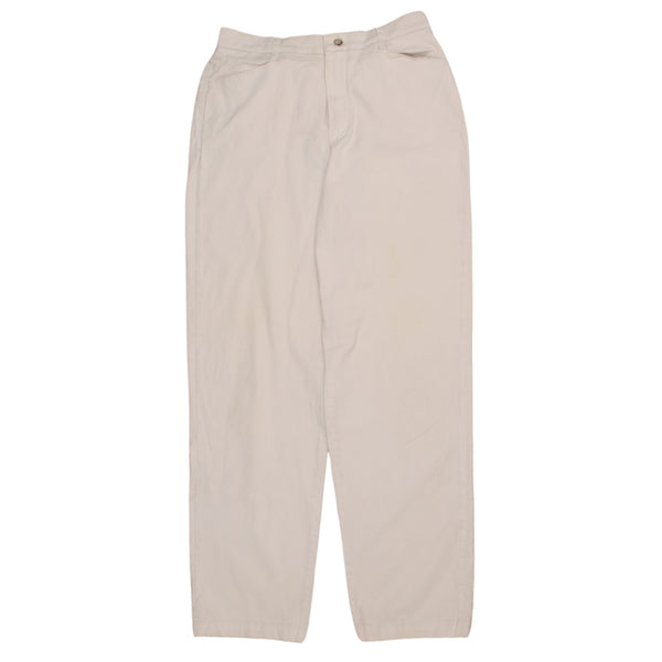 Lee 90's Straight Leg Baggy Trousers / Pants Medium Beige Cream