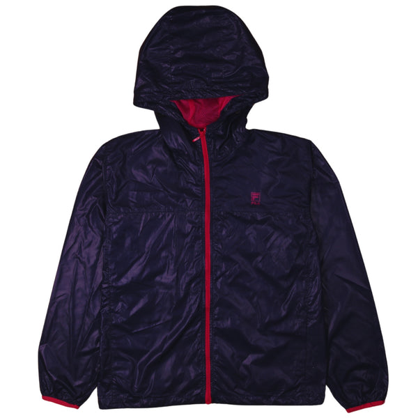 Fila 90's Hooded Full Zip Up Windbreaker Medium Navy Blue