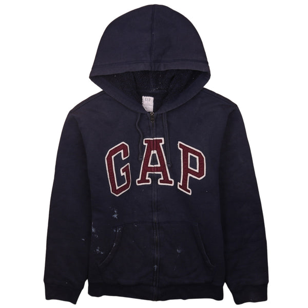 Gap 90's Spellout Pullover Hoodie Medium Navy Blue